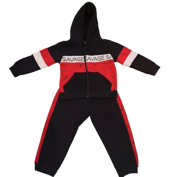 Quad Seven Toddler Fleece Lined 2 Piece Jogger Set Size 24M - Picture 1 of 4